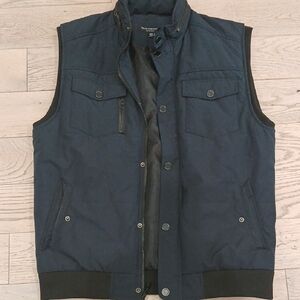 Truth Substance Men's Dark Blue Vest with Button Pockets, XXL, EUC